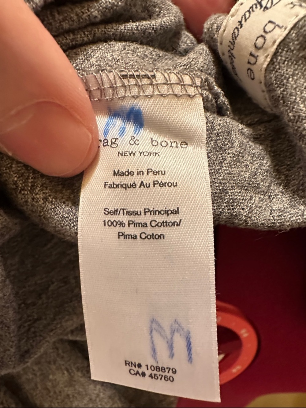 Rag and Bone Grey Vintage Merci T-Shirt Classic - Picture 13 of 14